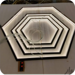 لوستر مدرن سقفی ۶ ضلعی نوک تیز کد 0012 - خرید بهترین کیفیت و قیمت در فروشگاه فروشگاه روشنایی دلوری