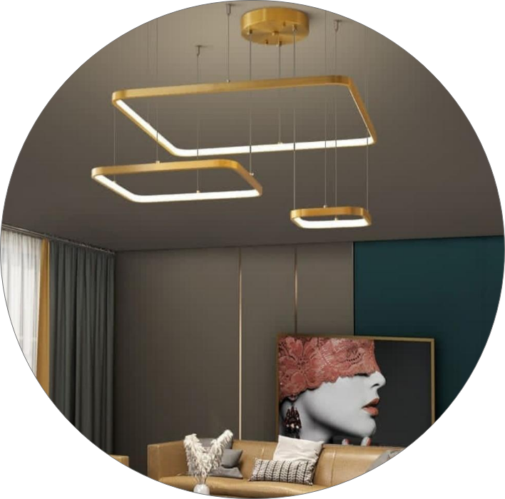 لوستر سقفی مدرن طرح مربع کد00175 - خرید بهترین کیفیت و قیمت در فروشگاه فروشگاه روشنایی دلوری