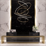 لوستر سقفی حلقه ای ال ای دی 5طبقه کد00174 - خرید بهترین کیفیت و قیمت در فروشگاه فروشگاه روشنایی دلوری