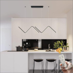 لوستر سقفی مدرن خطی شکسته کد00169 - خرید بهترین کیفیت و قیمت در فروشگاه فروشگاه روشنایی دلوری