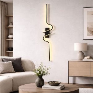لوستر دیواری طرح عصایی 100 سانتی 00704 - خرید بهترین کیفیت و قیمت در فروشگاه گروه روشنایی دلوری || انواع لوستر سقفی و دیواری مدرن