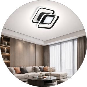 لوستر مدرن سقفی مربعی تو دلی کد 00774 - خرید بهترین کیفیت و قیمت در فروشگاه گروه روشنایی دلوری || انواع لوستر سقفی و دیواری مدرن