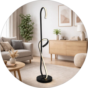 آباژور ایستاده طرح سپیدار کد 00797 - خرید بهترین کیفیت و قیمت در فروشگاه گروه روشنایی دلوری || انواع لوستر سقفی و دیواری مدرن